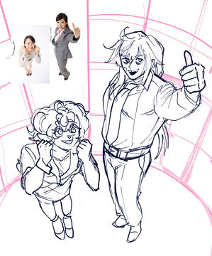 perspective practice with miki and ollie.